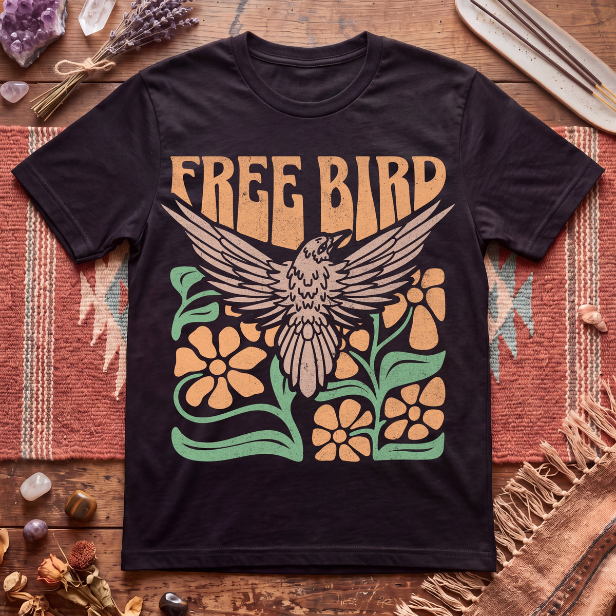 Boho Free Bird T-Shirt