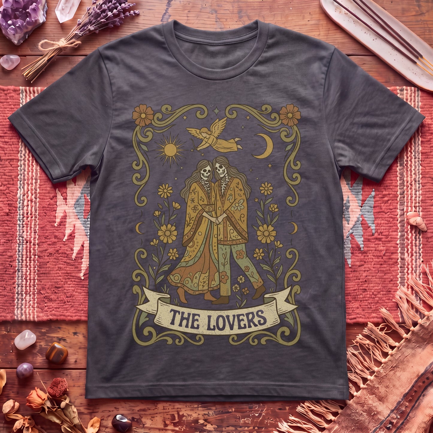 The Lovers Boho Tarot T-Shirt