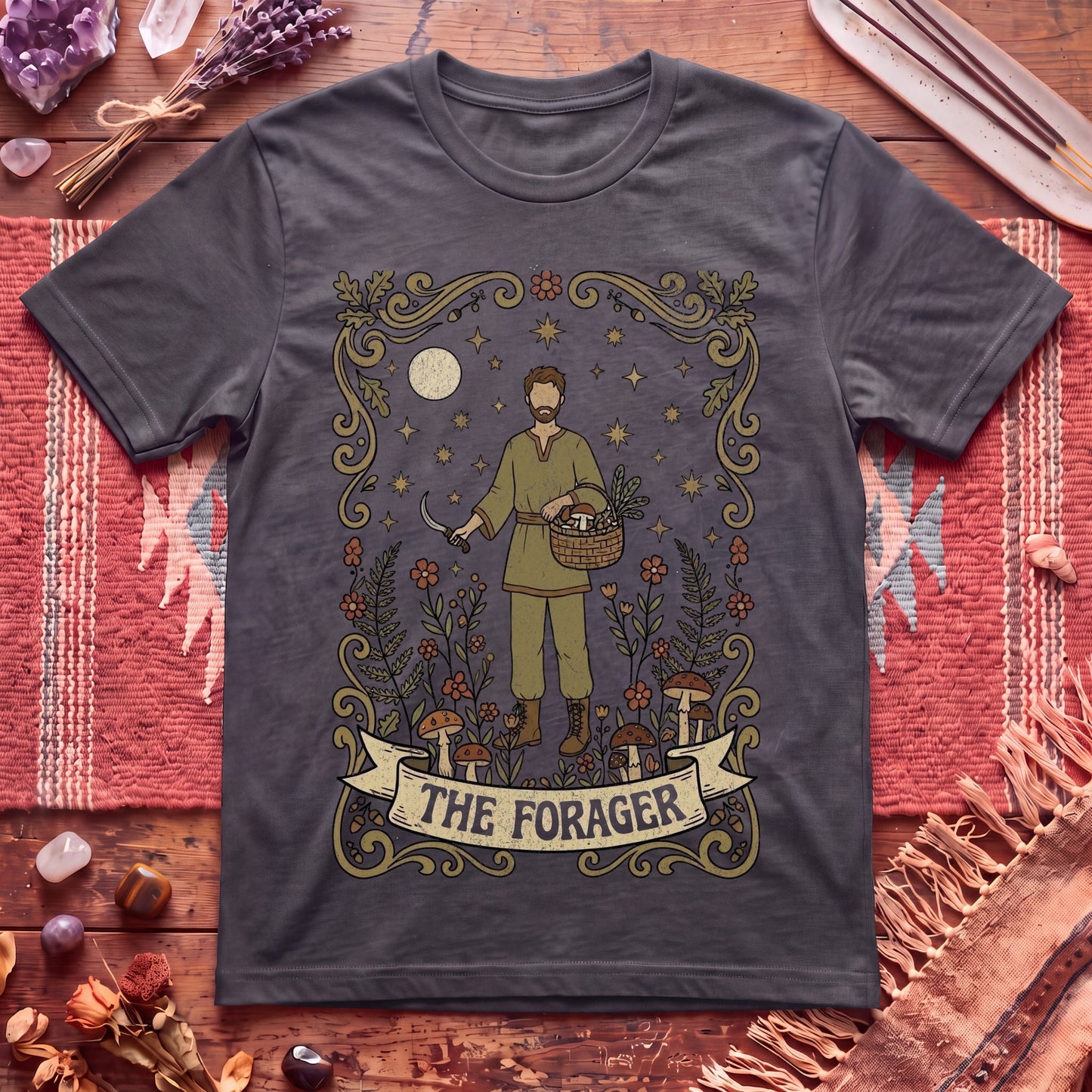 The Forager For Him Boho Tarot T-Shirt