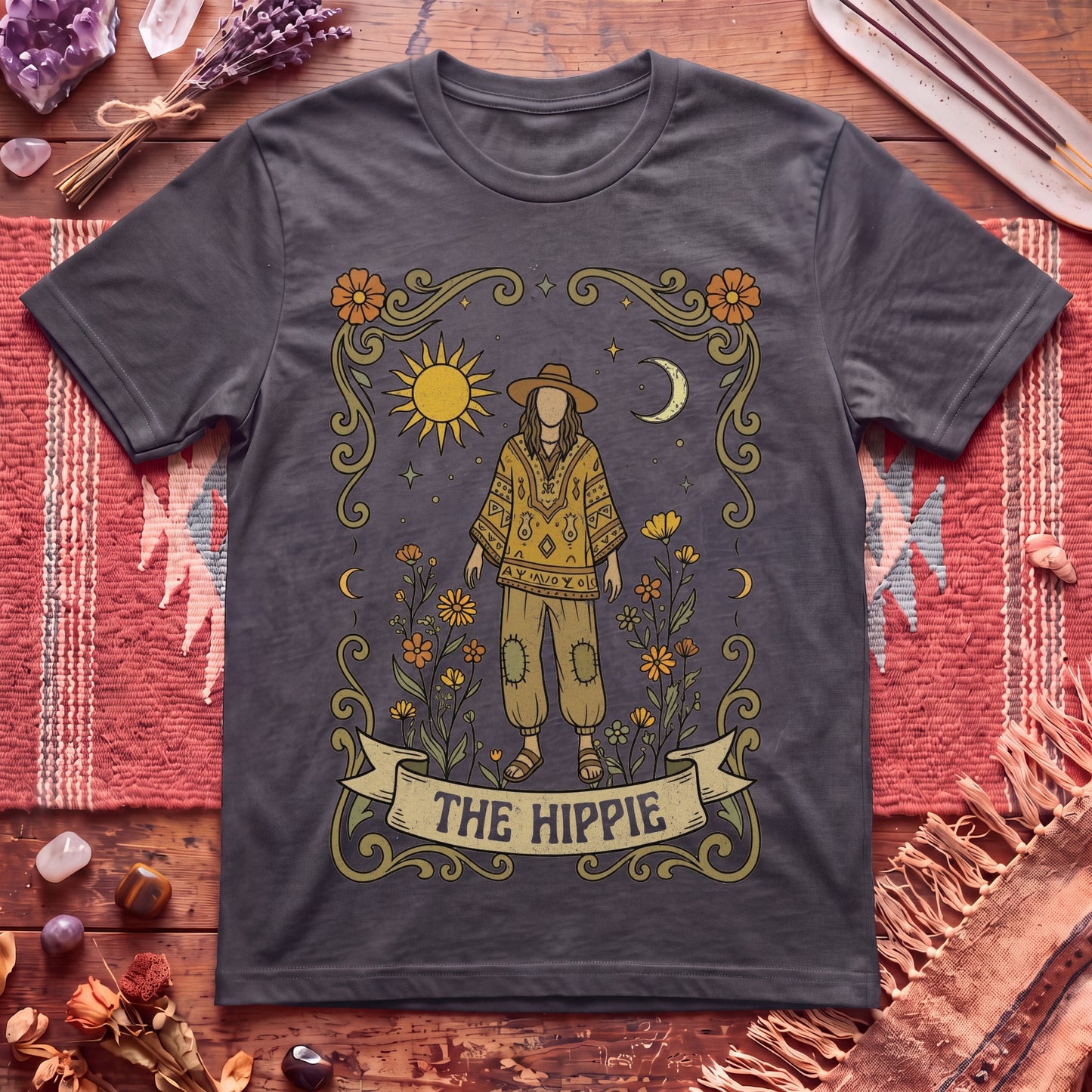 The Hippie For Him Boho Tarot T-Shirt