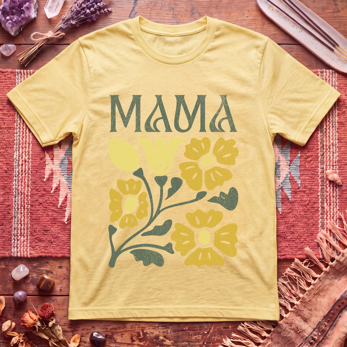mama flowers t shirt T-Shirt