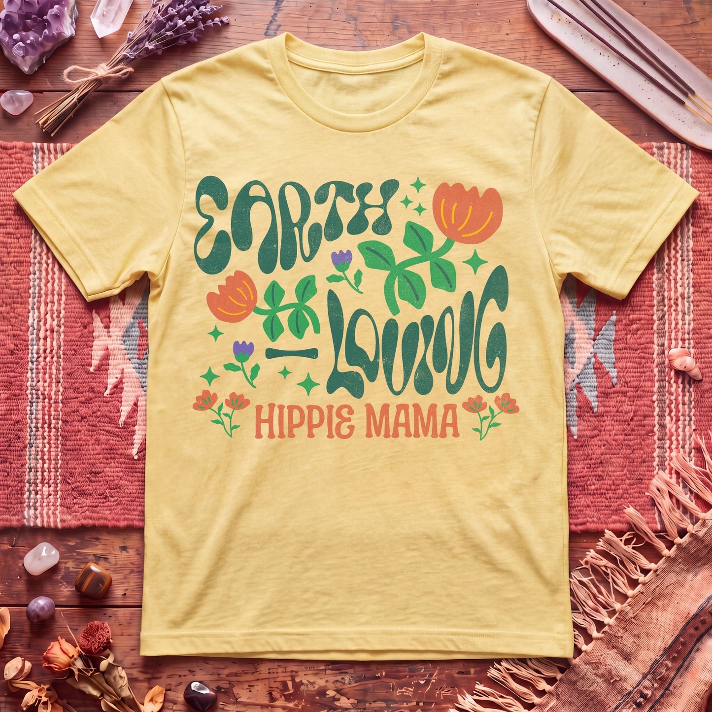 Earth Loving Hippie Mama T-Shirt