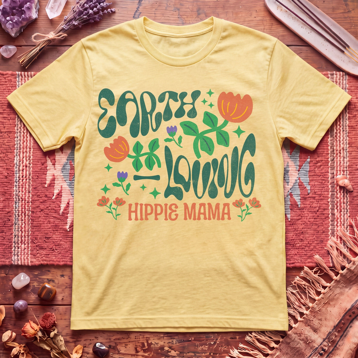 Earth Loving Hippie Mama T-Shirt