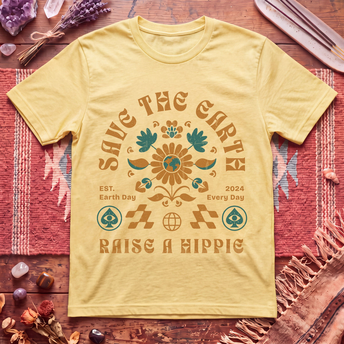 Save the Earth Raise a Hippie T-Shirt