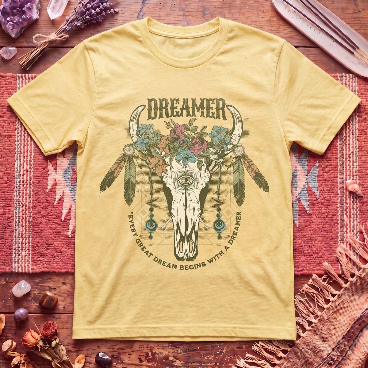 Dreamer cow skull T-Shirt