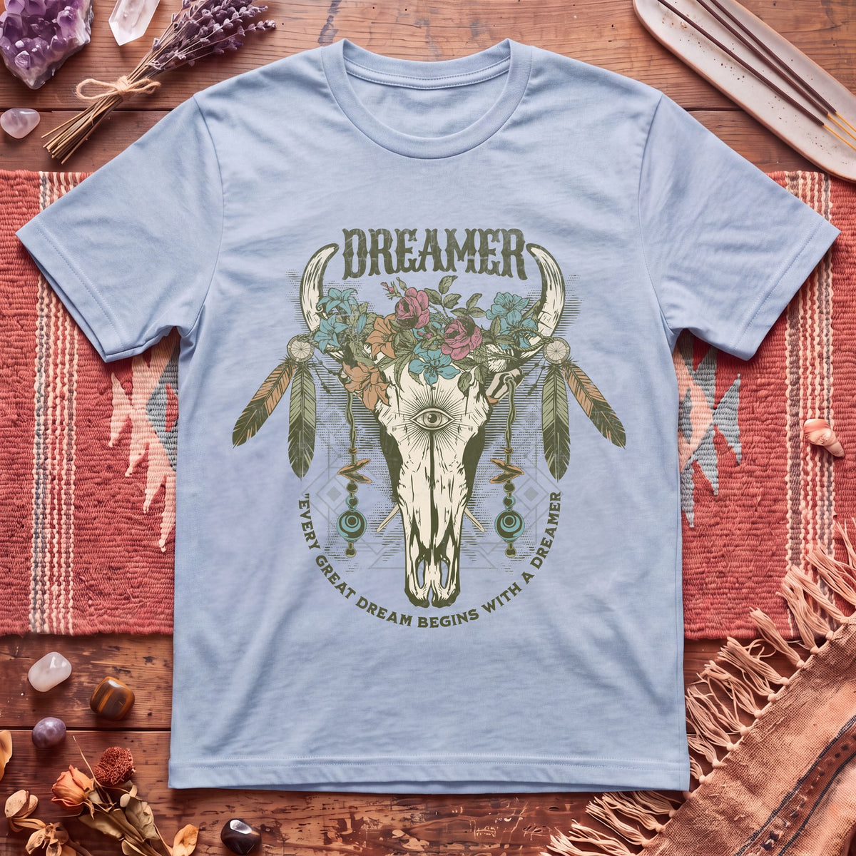 Dreamer cow skull T-Shirt