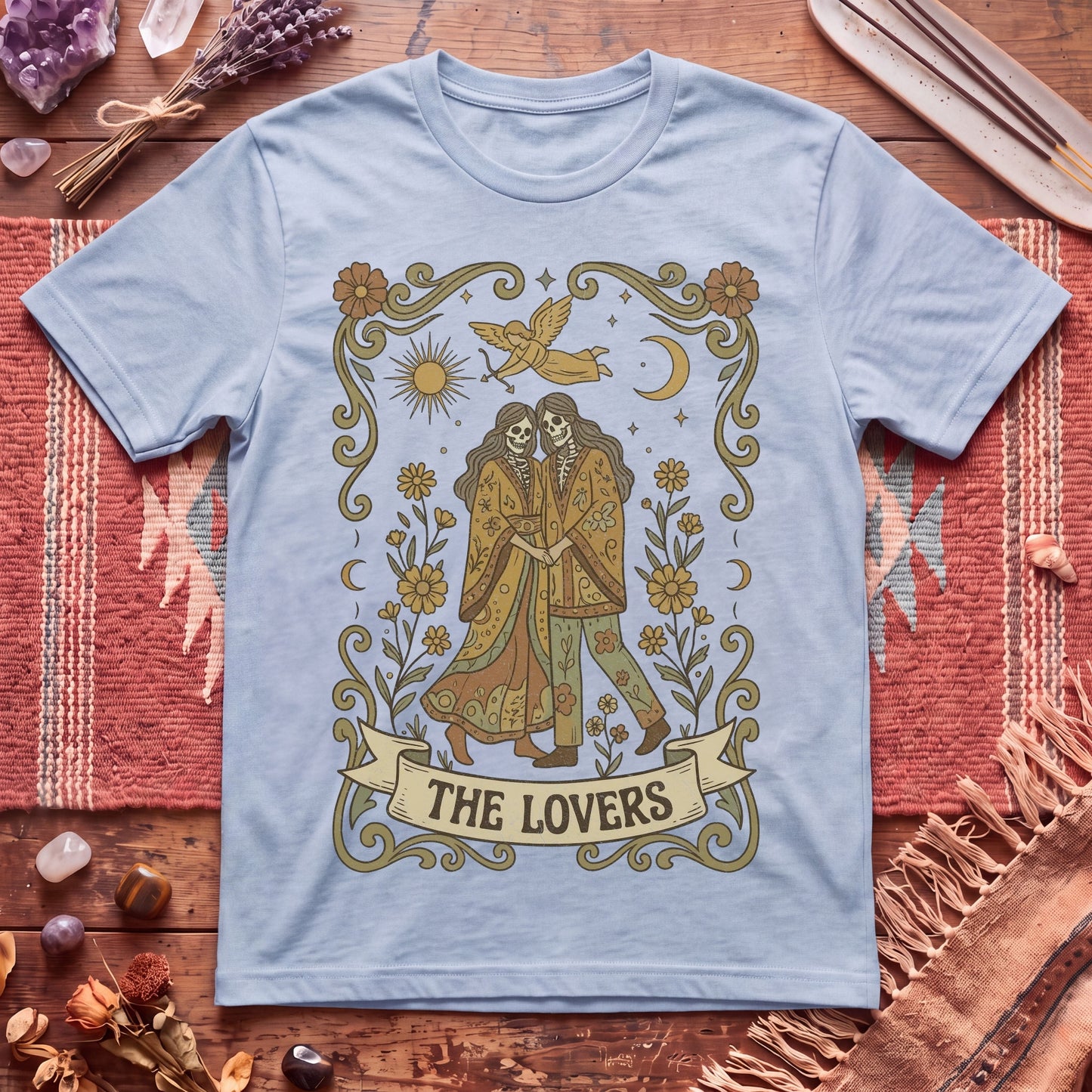 The Lovers Boho Tarot T-Shirt