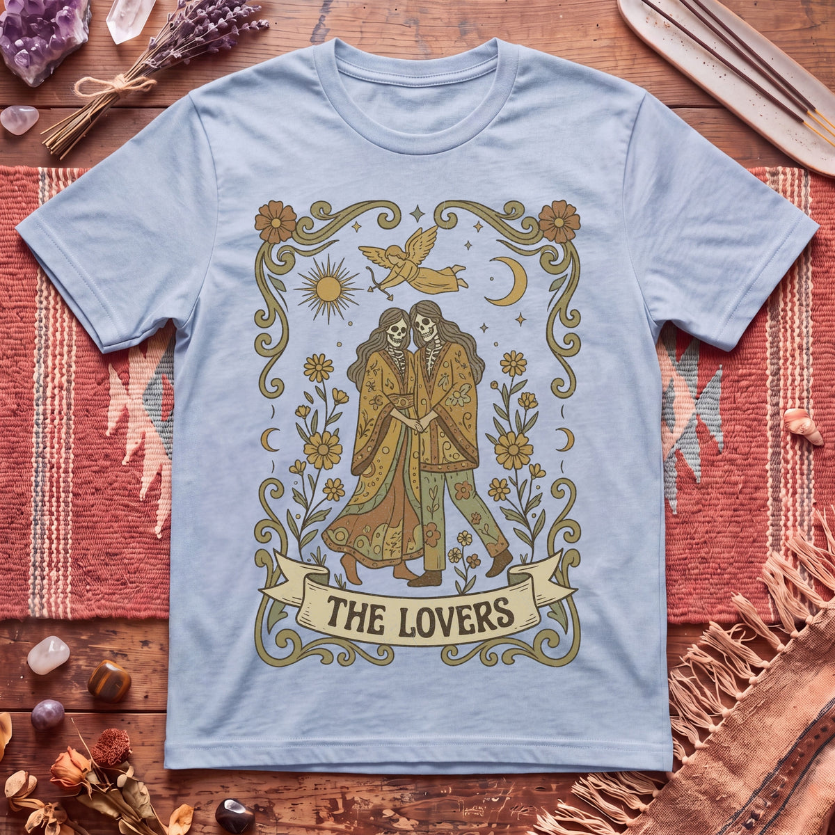 The Lovers Boho Tarot T-Shirt