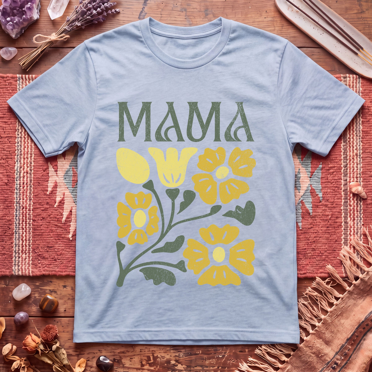 mama flowers t shirt T-Shirt