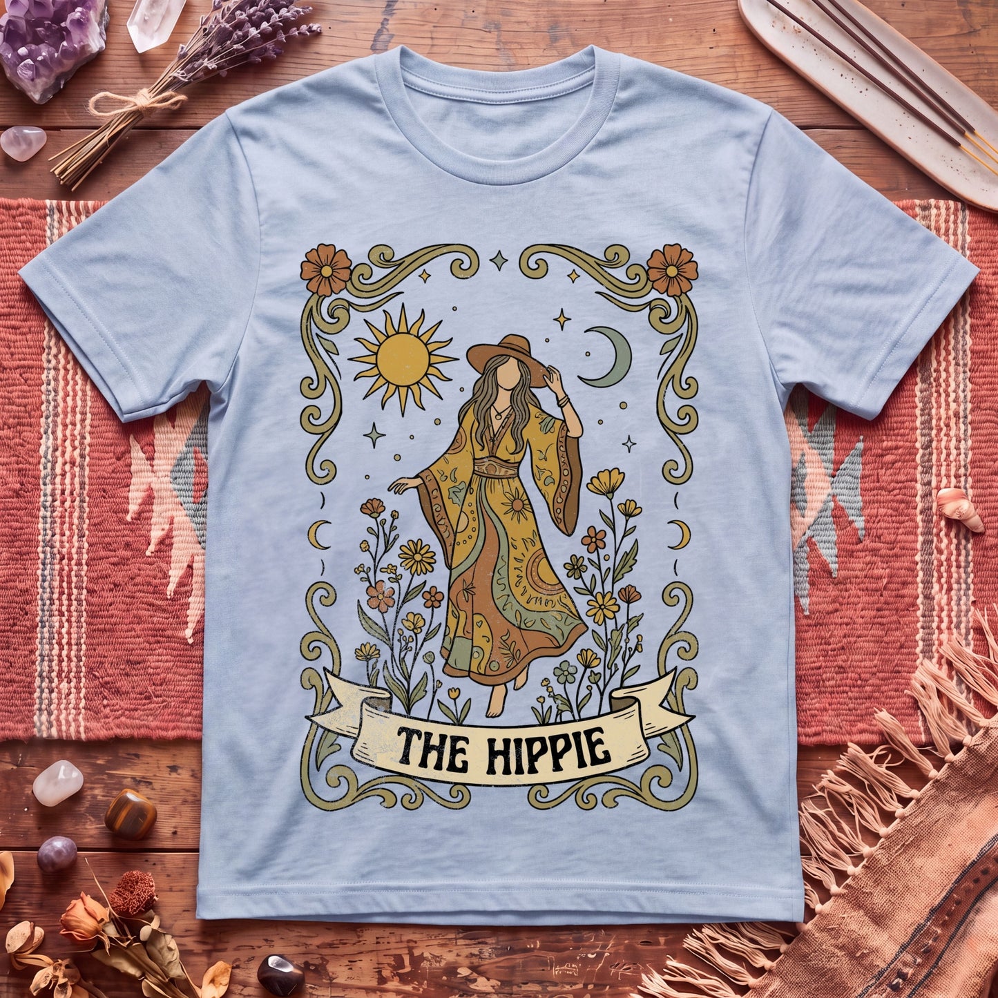 The Hippie For Her Boho Tarot T-Shirt